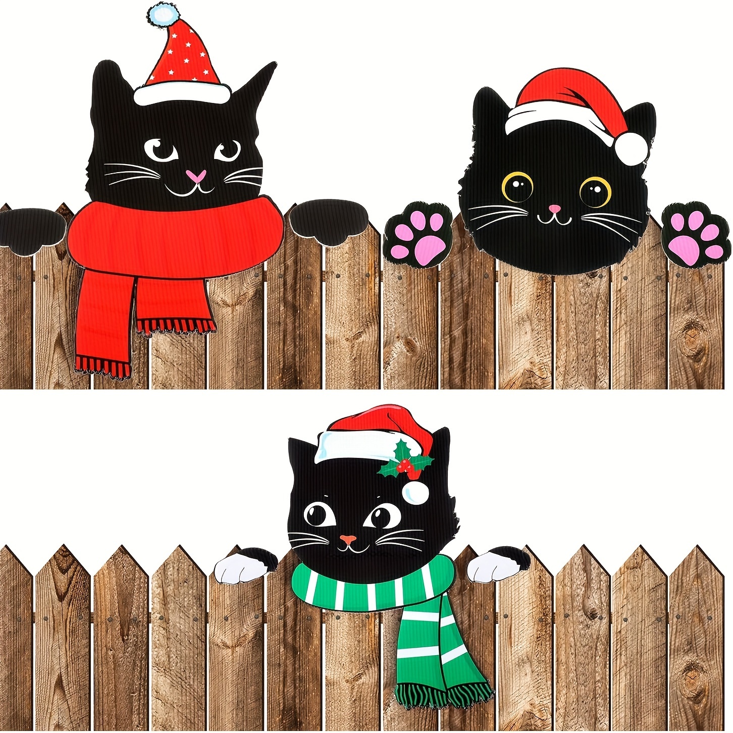 Grinch & Max Christmas Fence Peeker Yard Signs W/ LED Lights Outdoor Decorations - View #8