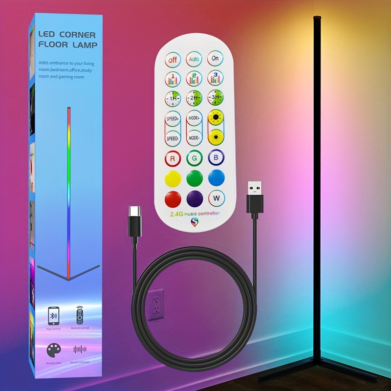 Lampe gaming LED multicolore avec synchronisation musicale intégrée