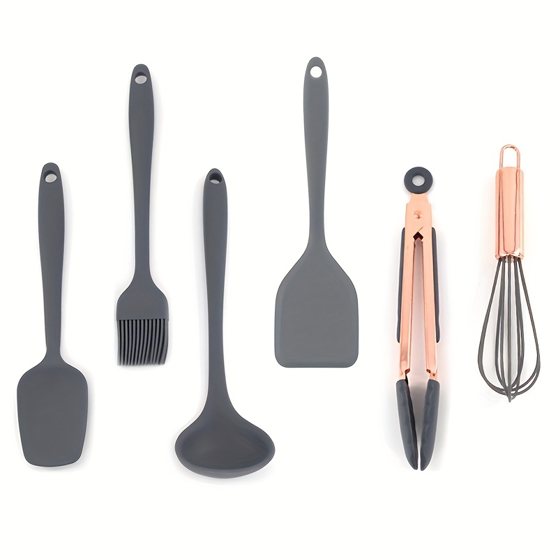 21pcs Kitchen Utensil Set Black Silicone Cooking Utensils Spatula