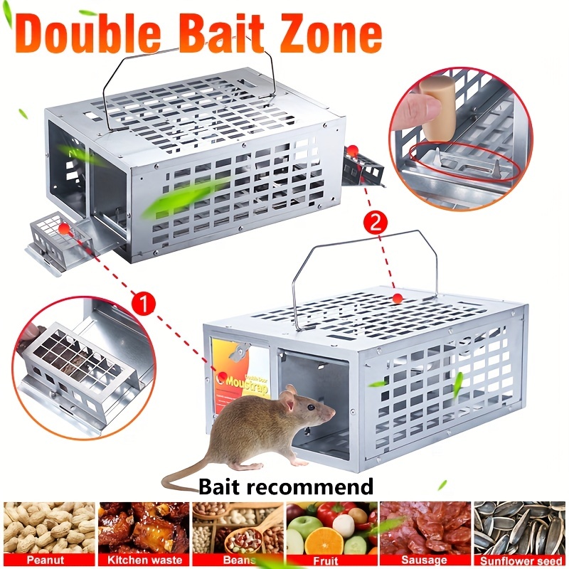 Harmless Rat Trap Cage Metal Home Automatic Mousetrap Rat Rodent