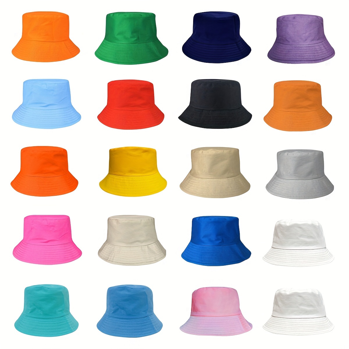 Candy Color Casual Bucket Hat Simple Breathable unisex Basin Hats Lightweight Sunscreen Fisherman for Women Men,Temu