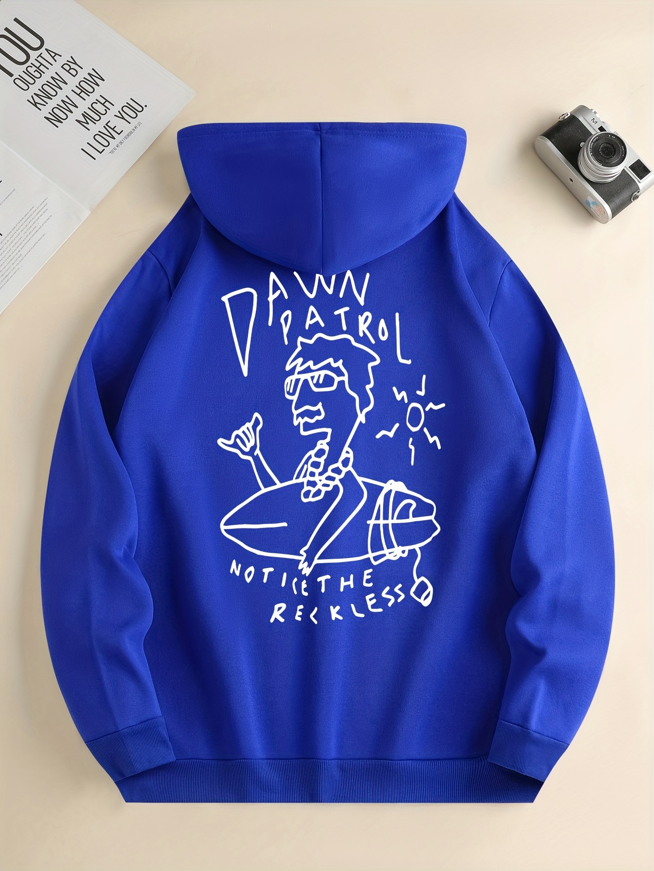 Hawaii Beach Letter Print Hoodie Casual Pocket Long Sleeve - Temu