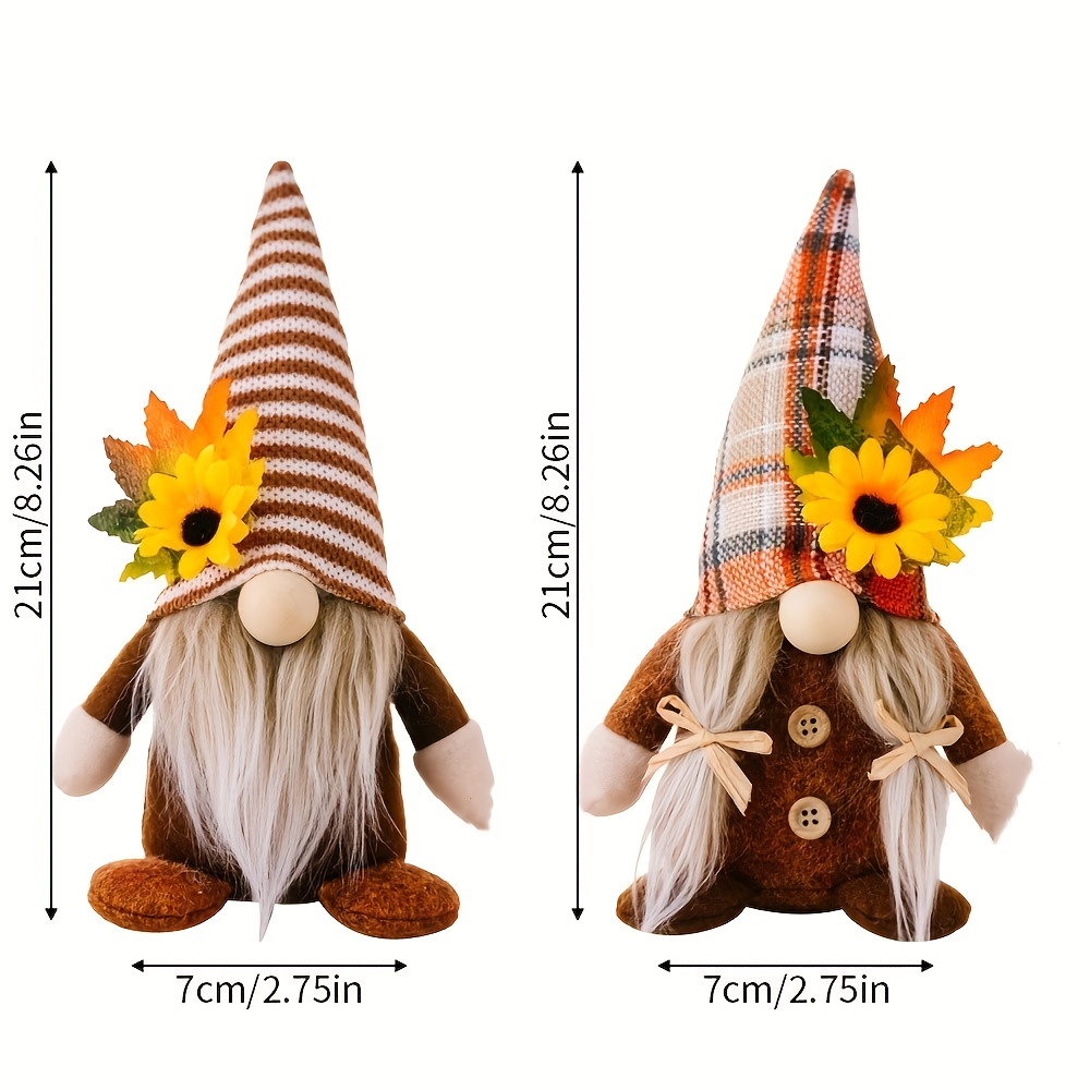 1pc, Sunflower Gnomes Decor, Spring Gnomes Plush, Garden Swedish Nisse  Scandinavian Tomte Tiered Tray Decor, Summer Sunflower Elf Kitchen Decor,  Farmh