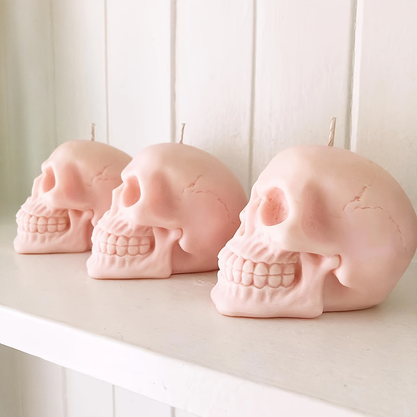 Let's Resin Silicone Skull Molds, 3D Large Skull Shape Molds for Epoxy Resin, Skeleton Skull Decor Epoxy Resin Mold for Candle Making, Home Decor, ou