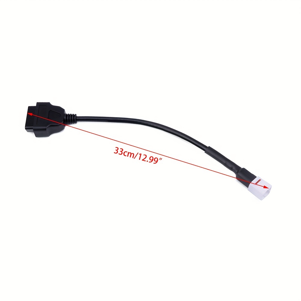 4 Pins to OBD2 Full Diagnosis Cable, Motorcycle 4Pin OBD Diagnostic Adapter  Connector Cable Scan Tool for Yamaha FJR 1300 MT10 FZ10 XSR 900 XSR700