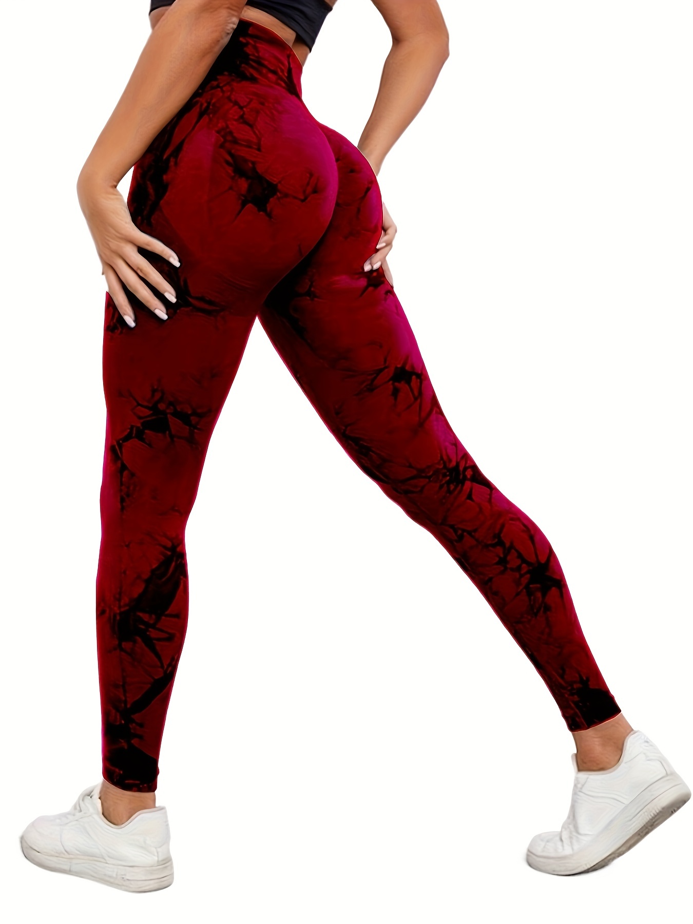 Tie Dye Yoga Pants Women Hip Lifting High Waist Workout - Temu
