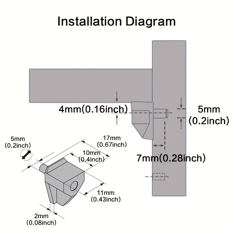 Clear/white Plastic Cabinet Shelf Support Pins Clear Shelf - Temu