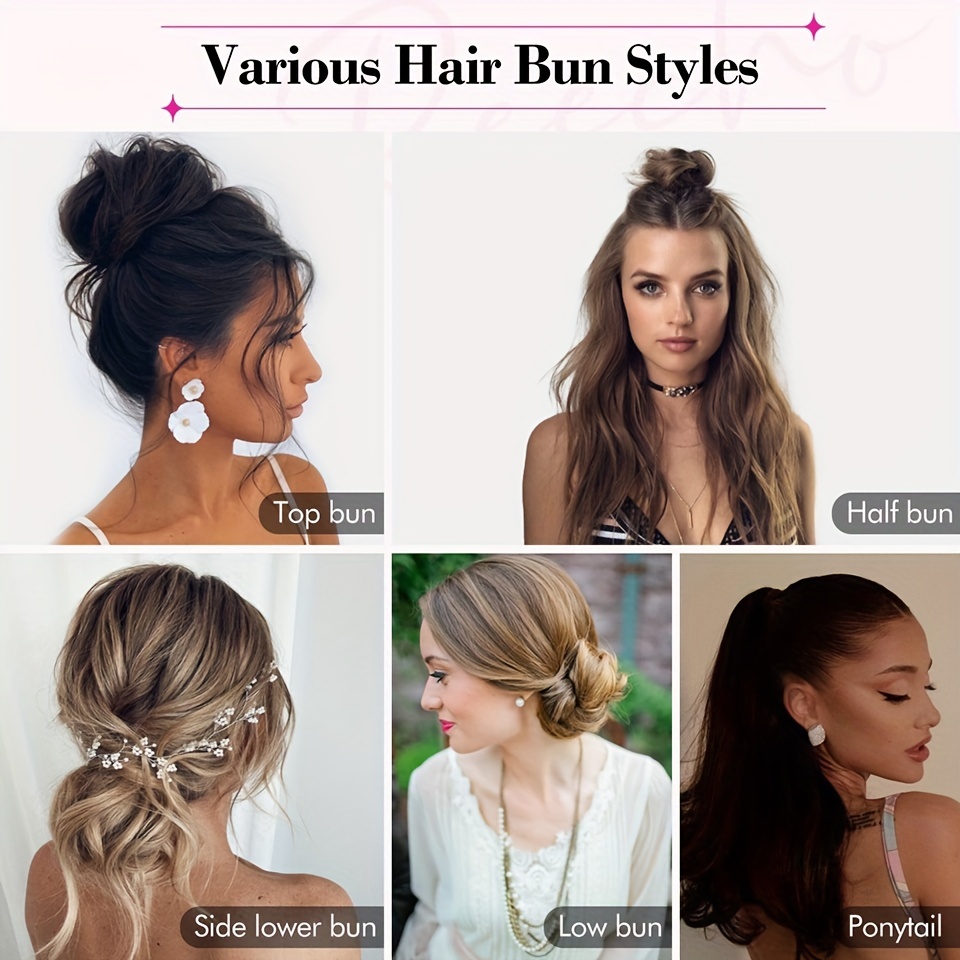 Messy Bun Ponytail Drawstring Short Ponytail Braid Bun Synthetic Hair Patch