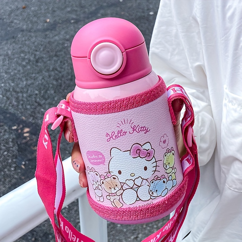 Hello Kitty Insulated Water Bottle With Straw Cute - Temu