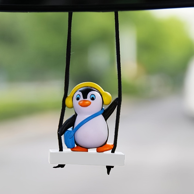 Auto Anhänger Dekor Anime Strohhut Pinguin Schaukel Ente Auto Rückspiegel  Hängende Ornamente Duft Innenraum Accessoires Geschenke