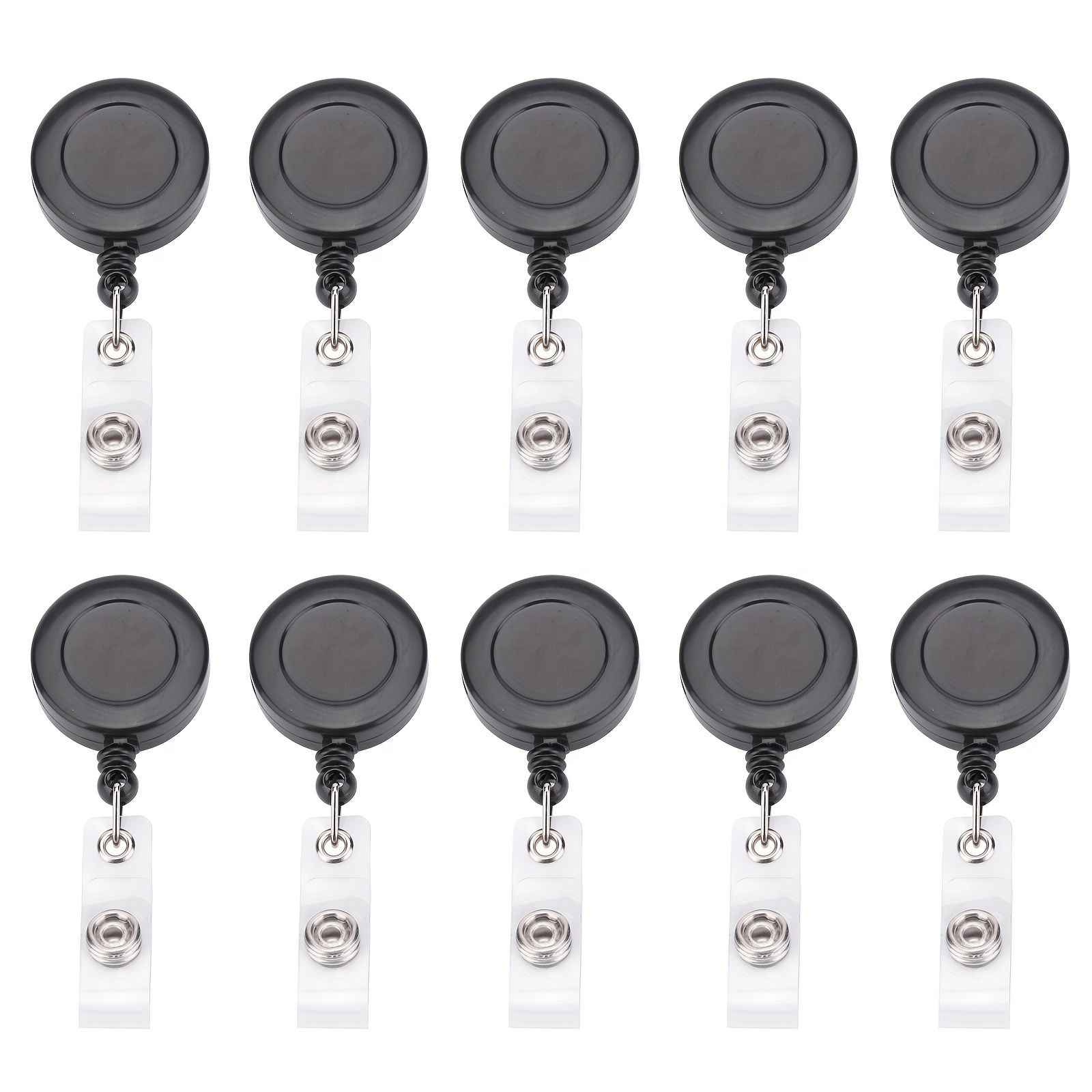 

10pcs Round Easy Pull Buckle Stretchable Certificate Buckle