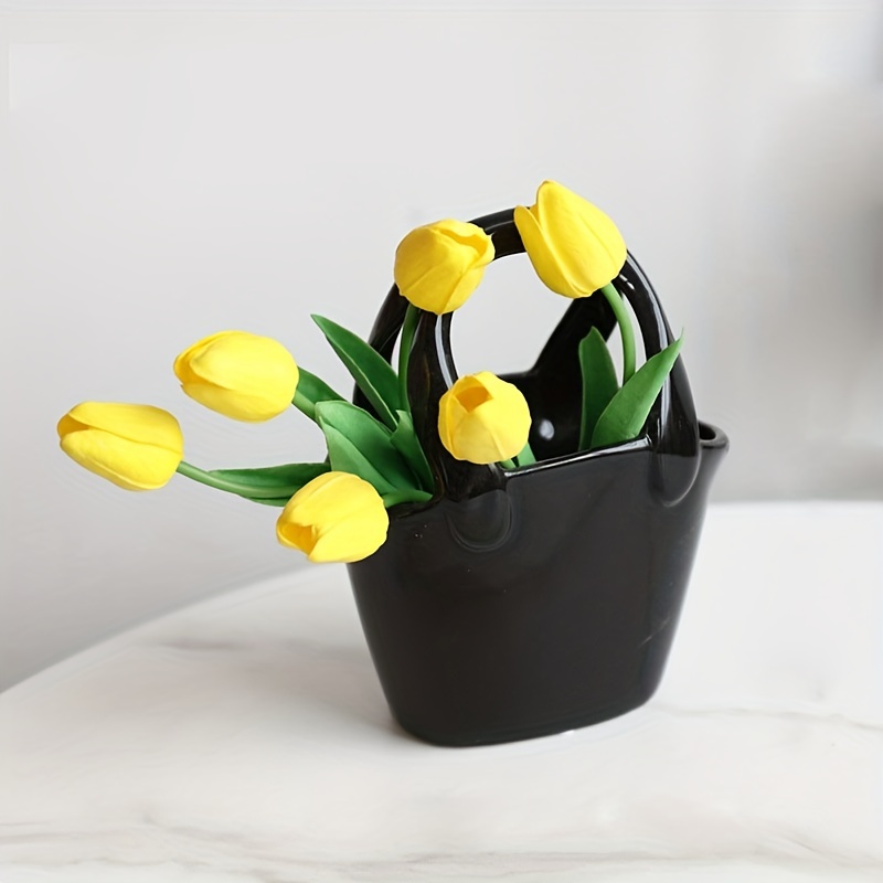 Handbag Vase Tabletop Decoration Creative Flower Arrangement Simple Modern Vase 1PC
