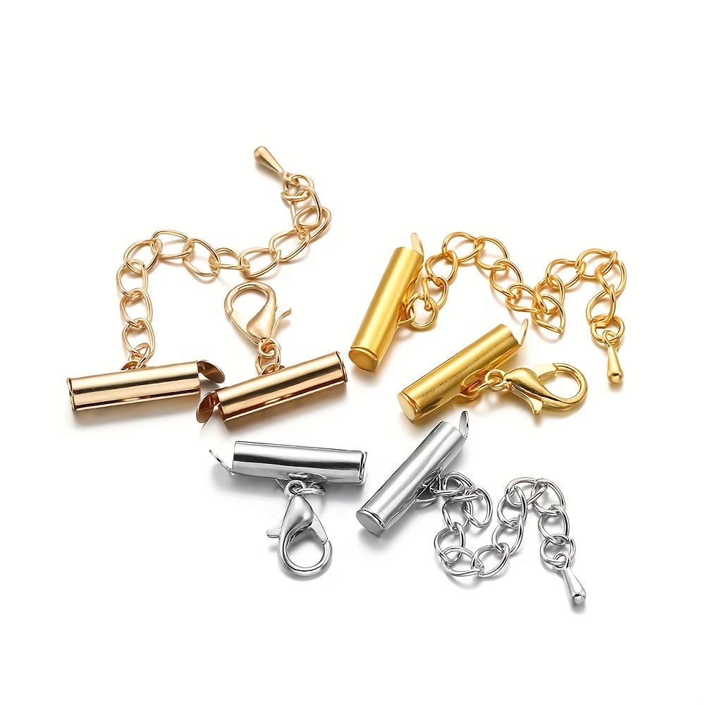 350pcs/box Gun Black Jewelry Making Supplies Set With 50pcs Alloy Lobster  Clasps 300pcs Jump Rings Connector Clasps Roll End Bracelet Necklace Chain E