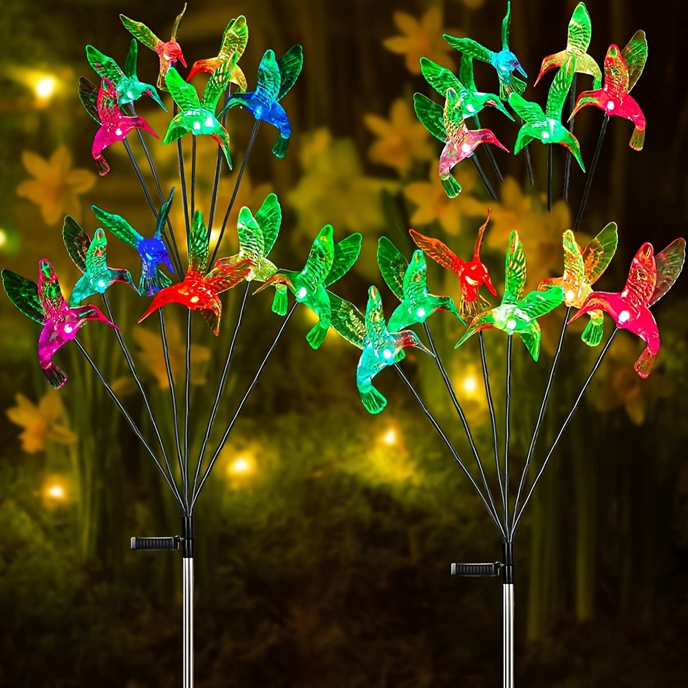 Led Hummingbird Solar Lights Multi Colorful Changing Wind - Temu