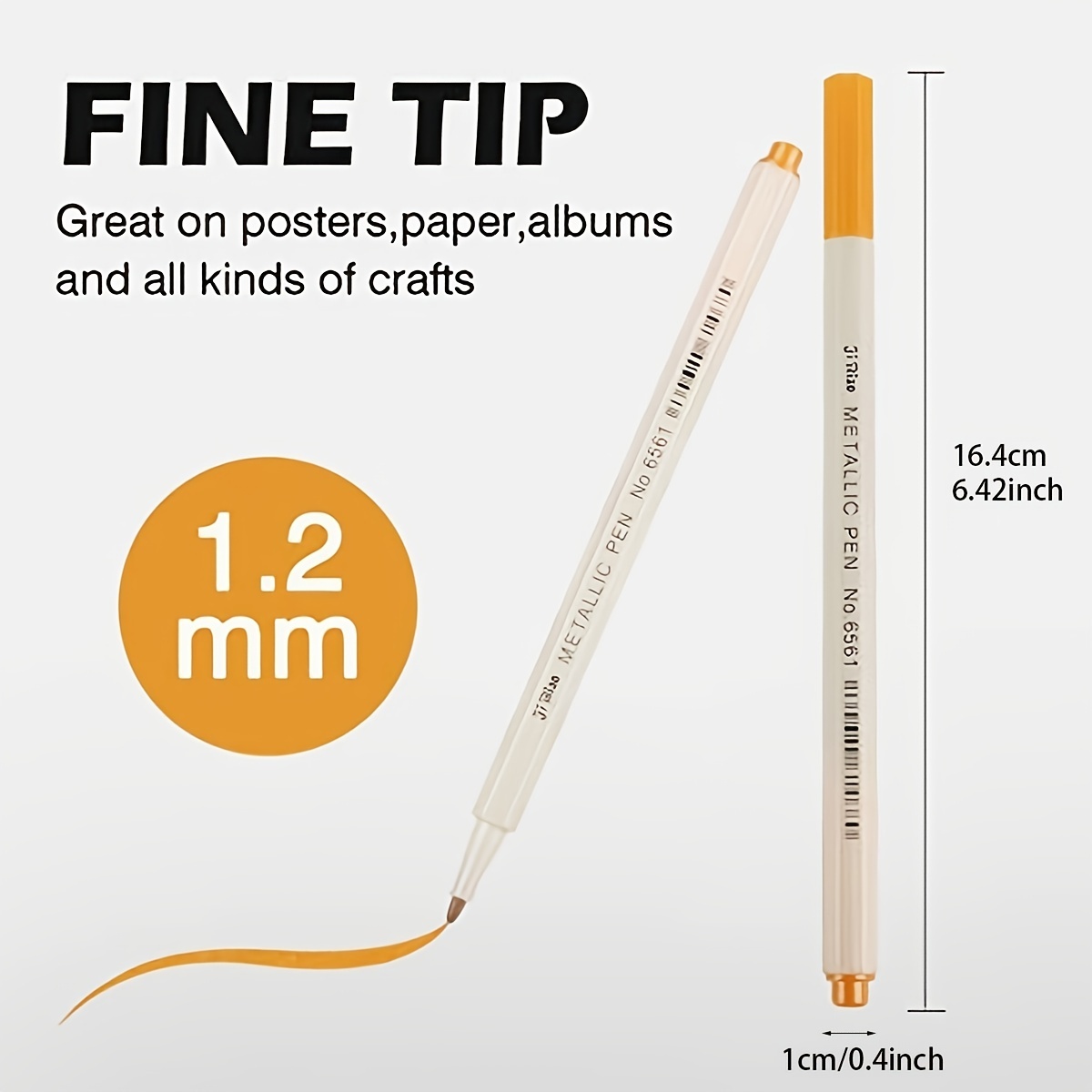 Fine Point Metallic Marker Pens For Black Paper Art Rock - Temu