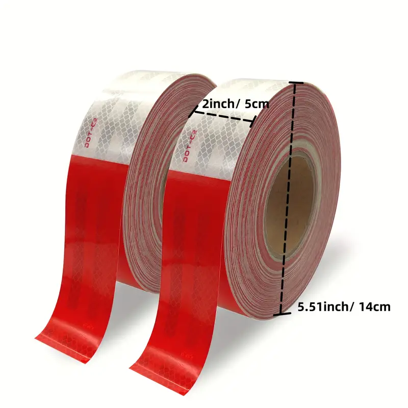 Caja cinta reflectante rojo/blanco 45.7 metros
