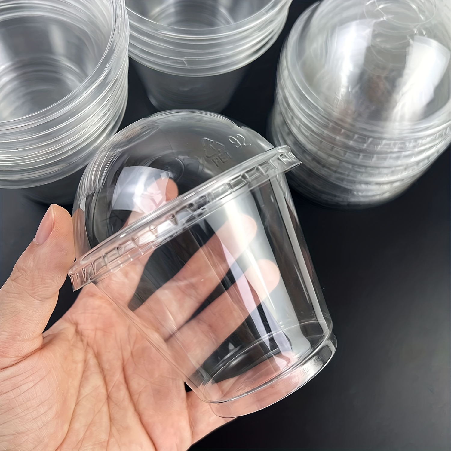  DOITOOL Vasos de vidrio con tapa y pajilla, tazas estéticas  transparentes Boba Cup - Botellas de agua de vidrio reutilizables con tapa  y popote para té de burbujas, jugo y café