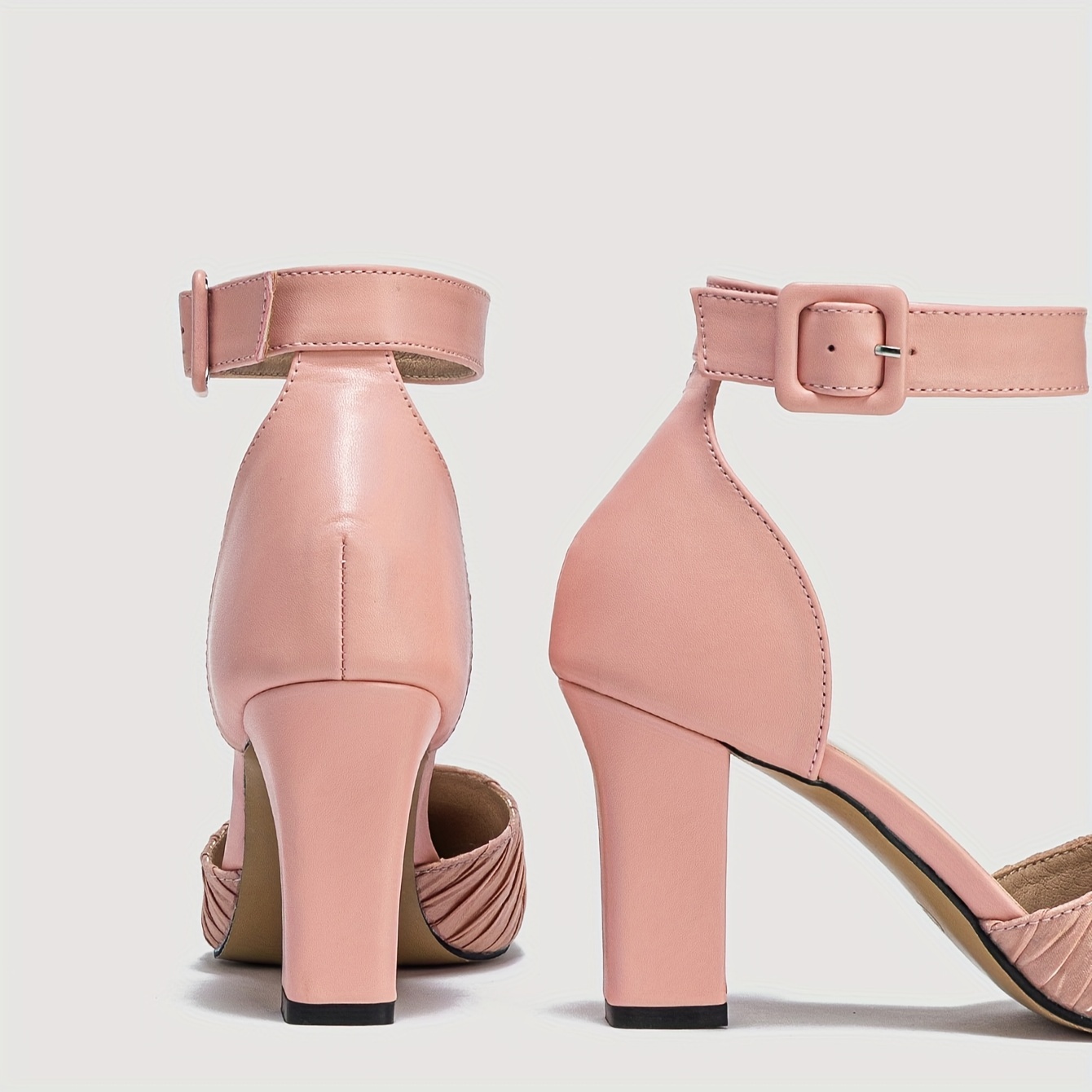 Dusty pink block discount heels