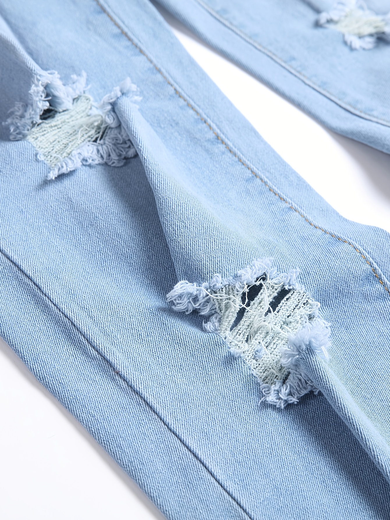 Jeans Slim Fit Lavati Strappati Uomo Pantaloni Casual In - Temu Italy