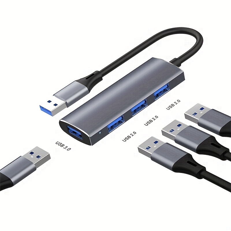 4 Ports Usb Hub Extension Cord Adapter 1 Usb A Extender - Temu