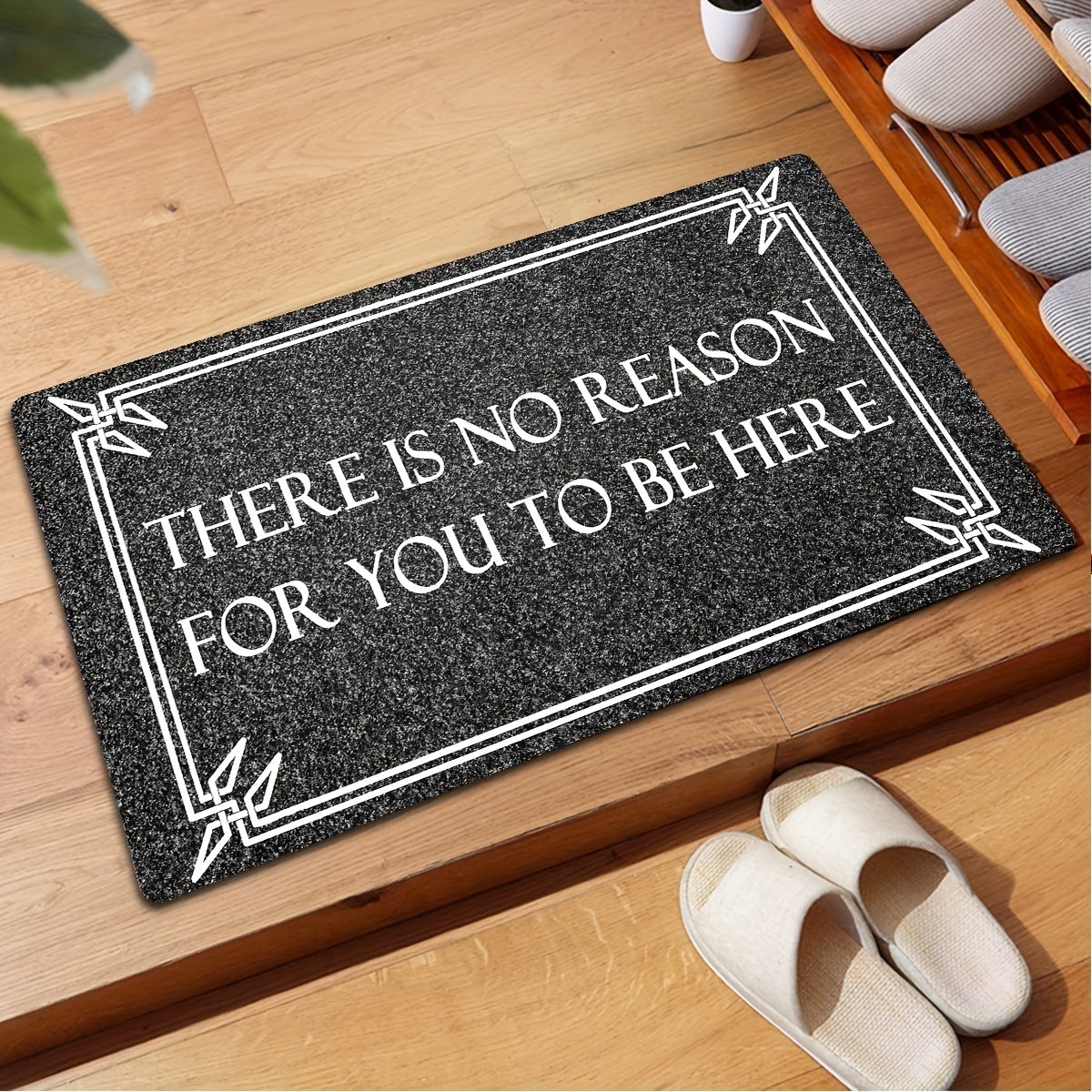Iheqard Come Back with a Warrant Outdoor Doormat,Durable Floor Mat Non Slip  Rug Ultra Absorb Mud Easy Clean Entrance Welcome Home Outdoor Mats for Home, Entryway,Patio,High Traffic Areas 