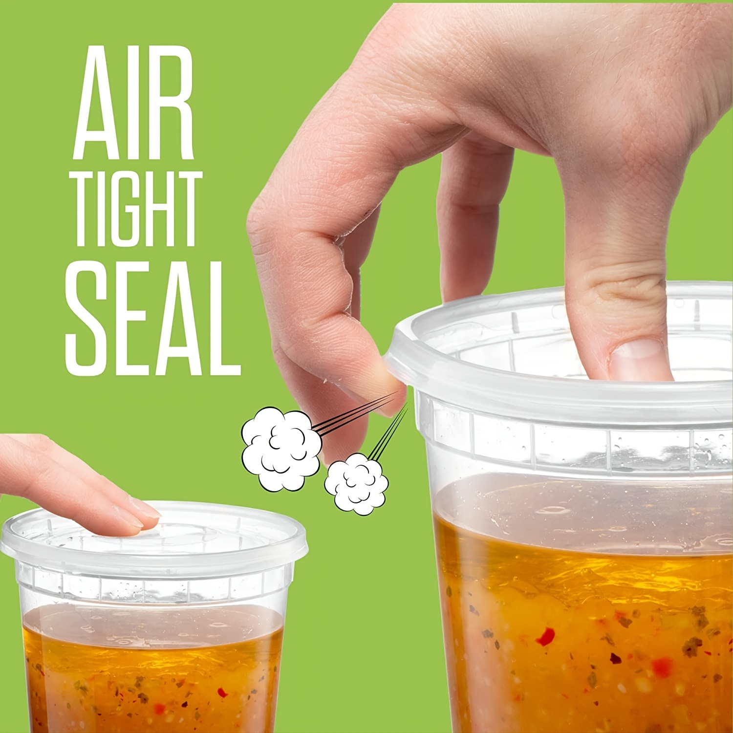 Pp Plastic Soup Buckets Including Lids Reusable Leak - Temu