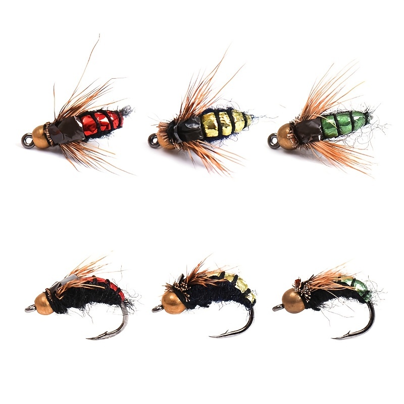 Realistic Nymph Scud Fly For Trout Fishing Artificial Insect Bait Lure Scud  Worm