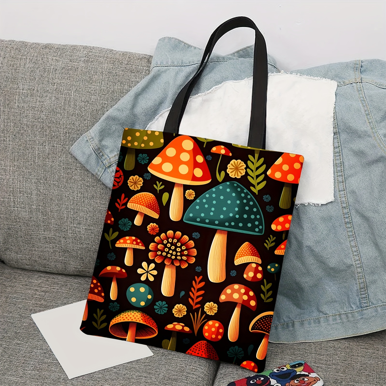  Graffiti Colorful Canvas Tote Bag Large Shoulder Bag For Women  And Girl Shopping Bags Reusable Canvas Handbags: Home & Kitchen