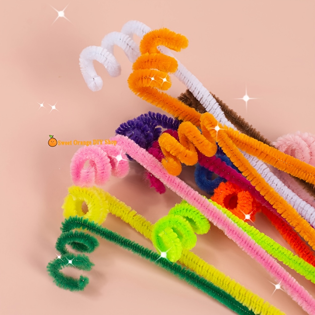 150 Orange Pipe Cleaners Craft Chenille Stems – BLUE SQUID USA