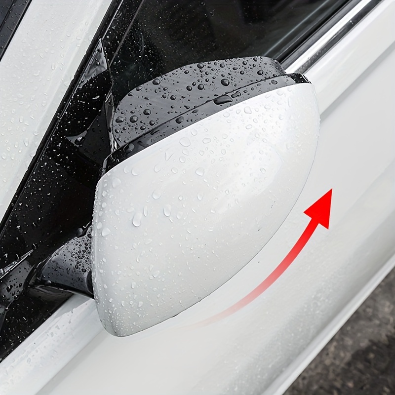 2pcs car blind spot mirror rearview mirror rain eyebrow multifunctional 2 in 1 rain covering for rainy days expanding view safety driving details 6