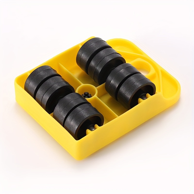 Furniture Lifter and 4 Pcs 3.9x3.15 Furniture Slides Kit, Furniture Move Roller Tools Max Up for 150KG/331LBS 360 Degree Rotatable Pads, Easily