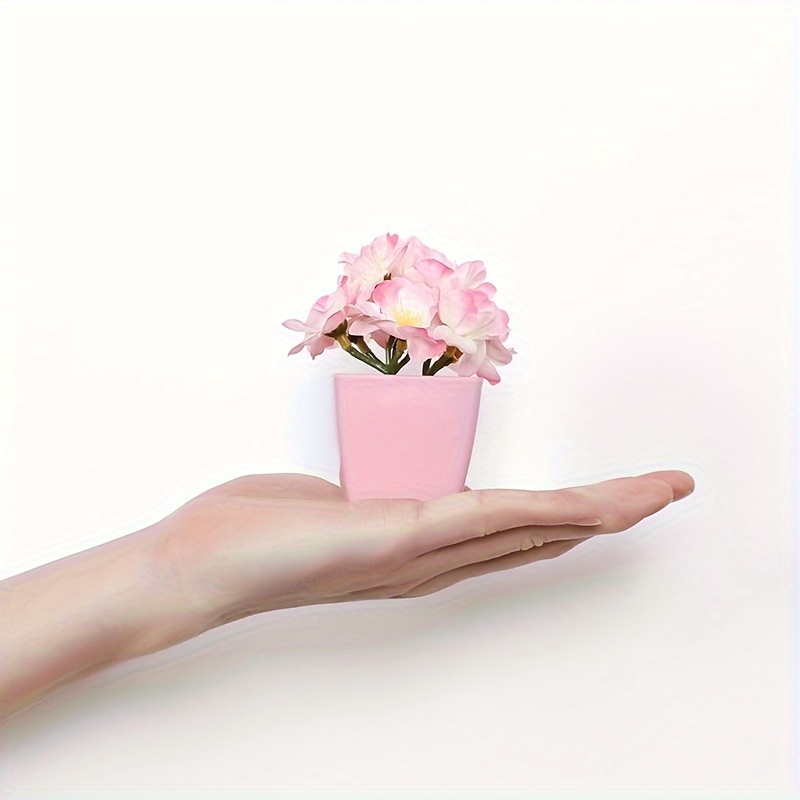 1 Pianta Finta In Miniatura Con 5 Rose In Vaso, Realizzata In Schiuma E  Plastica, Adatto Come Regalo Per San Valentino O Per La Decorazione Di Casa