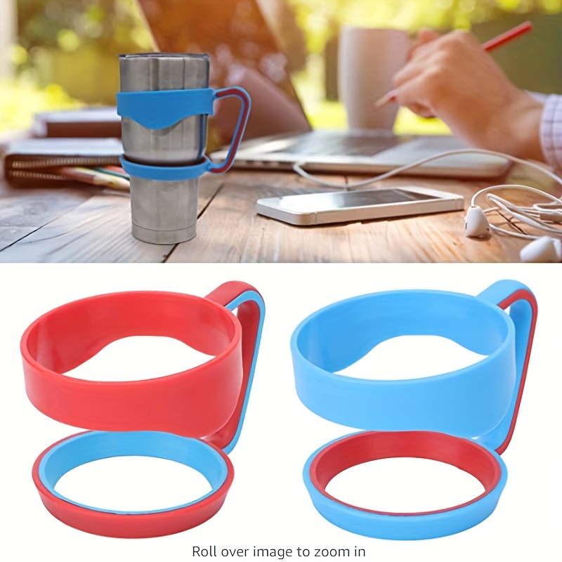 Double Circle Tumbler Handle - Fits Glasses, Mugs, Bottles, And