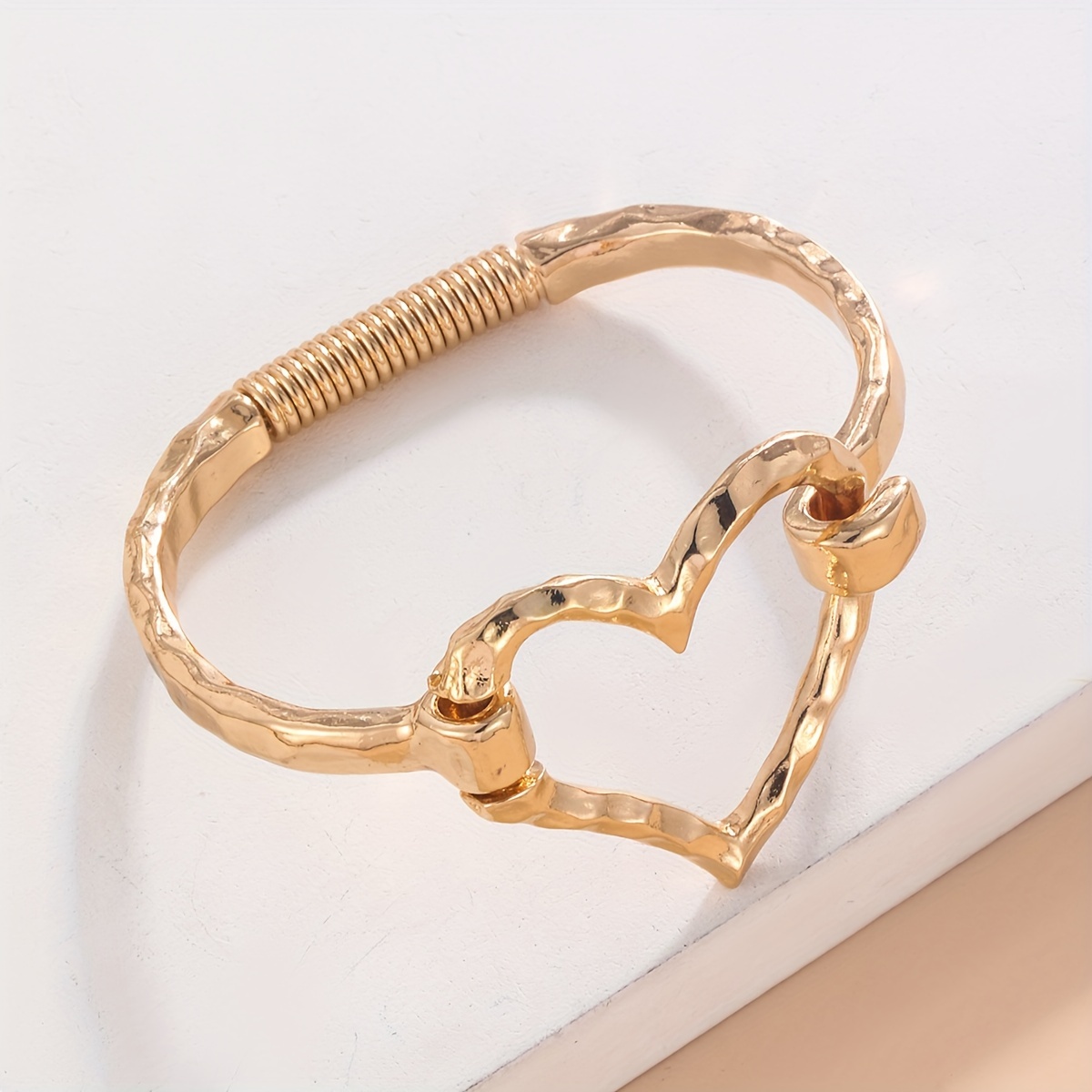 Alloy Open Heart Bracelet for Women