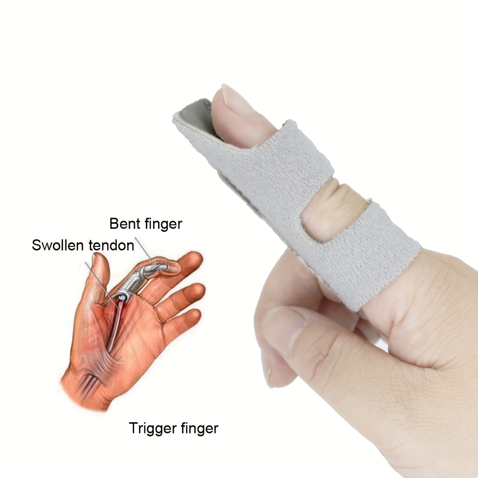 EXCEART Férula para dedo, férula para dedo, férula para el pulgar, soporte  para enderezar el dedo gatillo