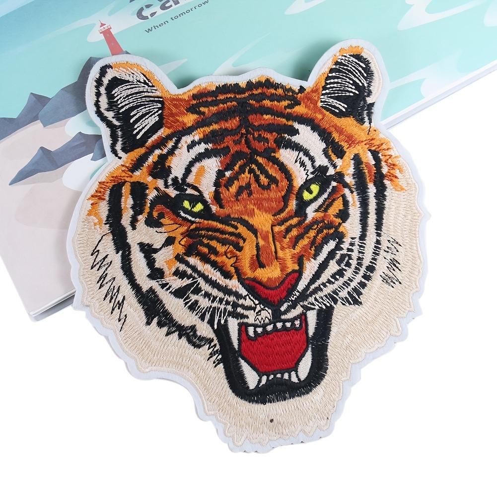 2pcs Delicate Embroidered Patches, Iron On Patches, Cool Embroidery  Patches, Sew On Applique Tiger Patch, Custom Backpack Patches