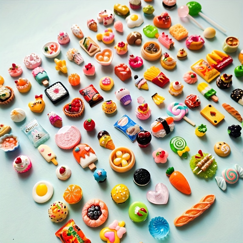 Handmade Miniature Toy Diy Mini Food Mixed Resin Accessories - Temu