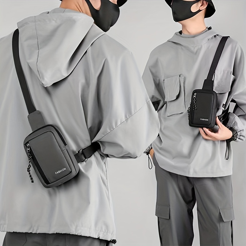 Men's Nylon Crossbody Bag Multifunctional Diagonal Shoulder Bag