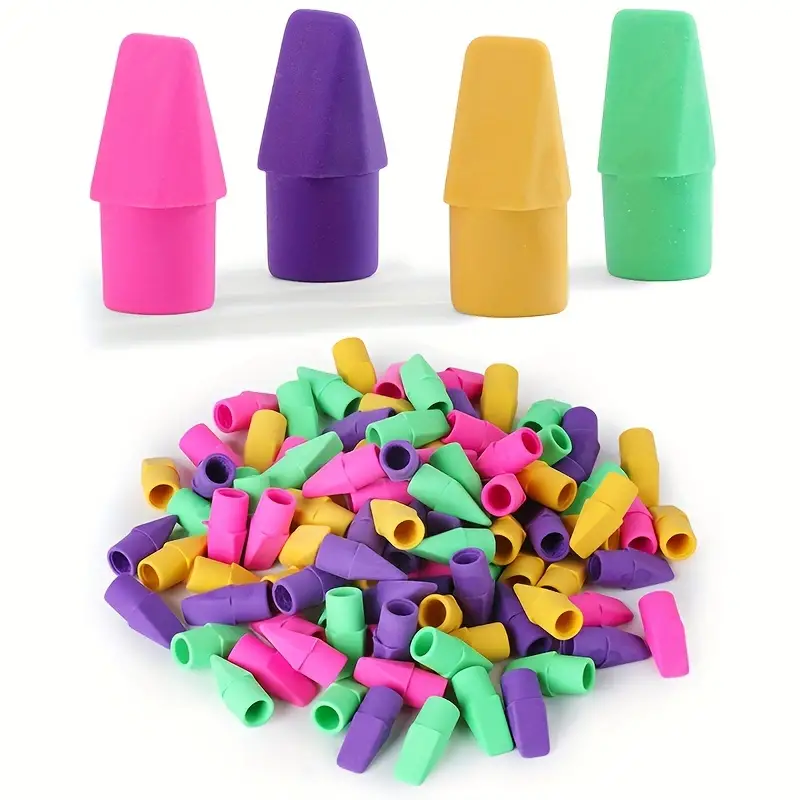 30pcs Erasers For Pencils, Pencil Top Erasers, Eraser Cap, students, Cap  Tops, Topper Erasers