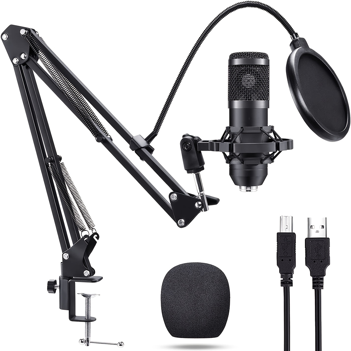 ② TONOR Microphone à Condensateur USB Enregistrement + bras de —  Microphones — 2ememain