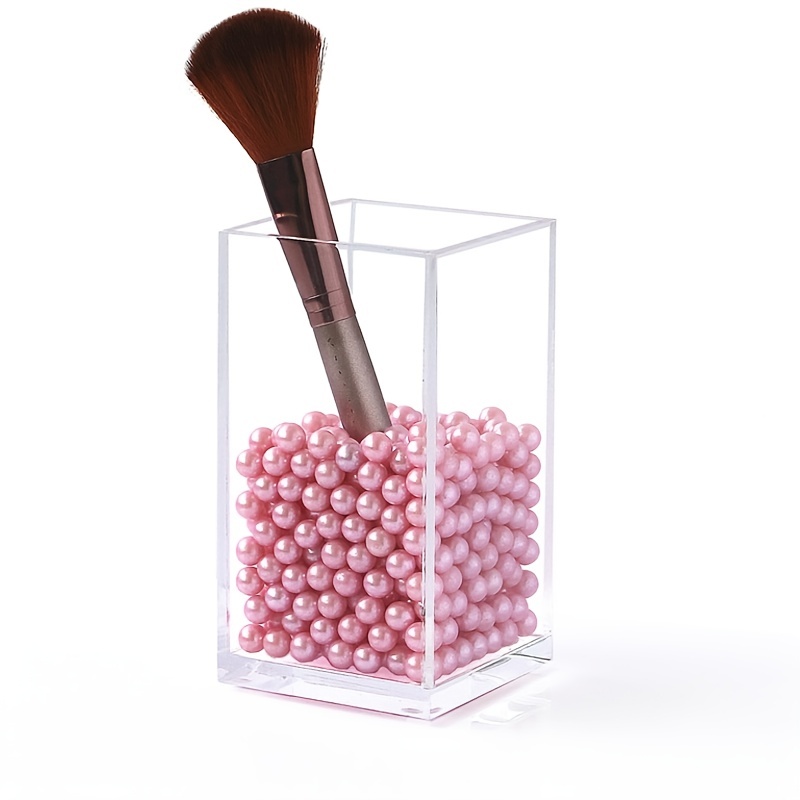 Make-Up Brush Holder,Brush Drying and Storage Box with Lid, Acrylic Makeup  Brush Air Drying Rack Holder Cosmetic Brush Organizer, Waterproof Dustproof