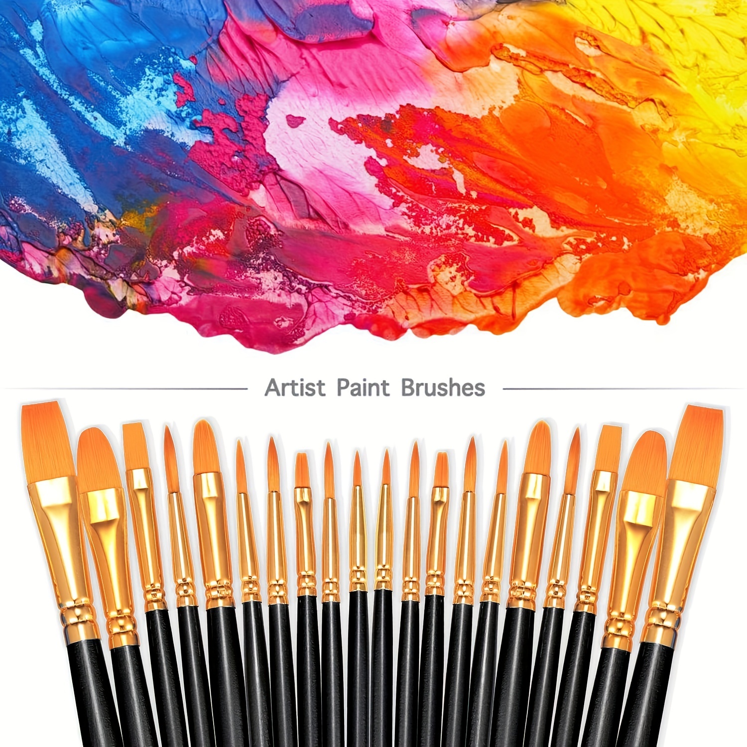 artist paint brush set nylon hair
