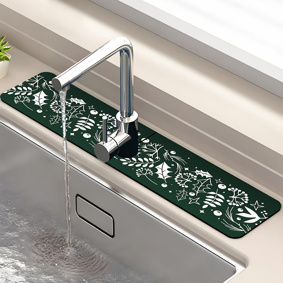 Sink Faucet Draining Mat, Dining Table Pad, Bathroom Diatom Mud
