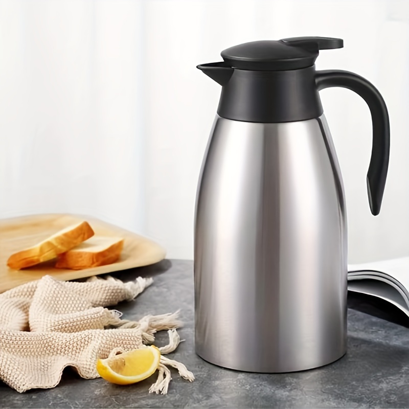 Portable 304 Stainless Steel European Style Vacuum Insulation Pot Household  Coffee Pot Cold Water Kettle Hot Water Pot Thermos Cold Kettle Thermos