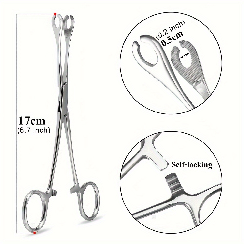 1Pc Stainless Steel Piercing Pliers Tools Dermal Anchor Hemostat Forceps  Punchers Septum Cartilage Belly Lip Piercing Tattoo Clamp