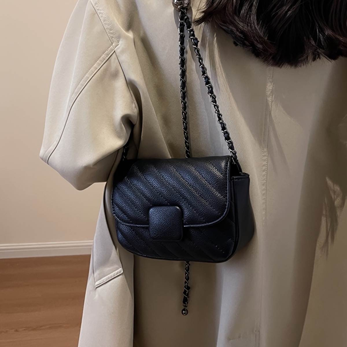 Mini Quilted Crossbody Bag Fashion Chain Shoulder Bag - Temu