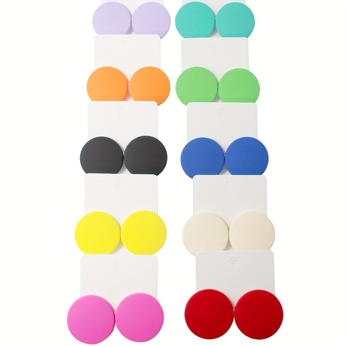 Retro Simple Round Resin Earrings Ear Clips - Temu