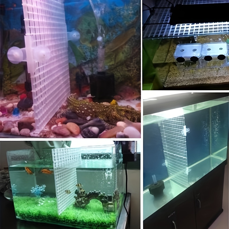 WEITAI 20 Stück Aquarium Divider Aquarium Teiler Filter Gitter Trenn Gitter  Tray Isolation Board Gitter mit 20 PCS SaugnäPfen : : Haustier
