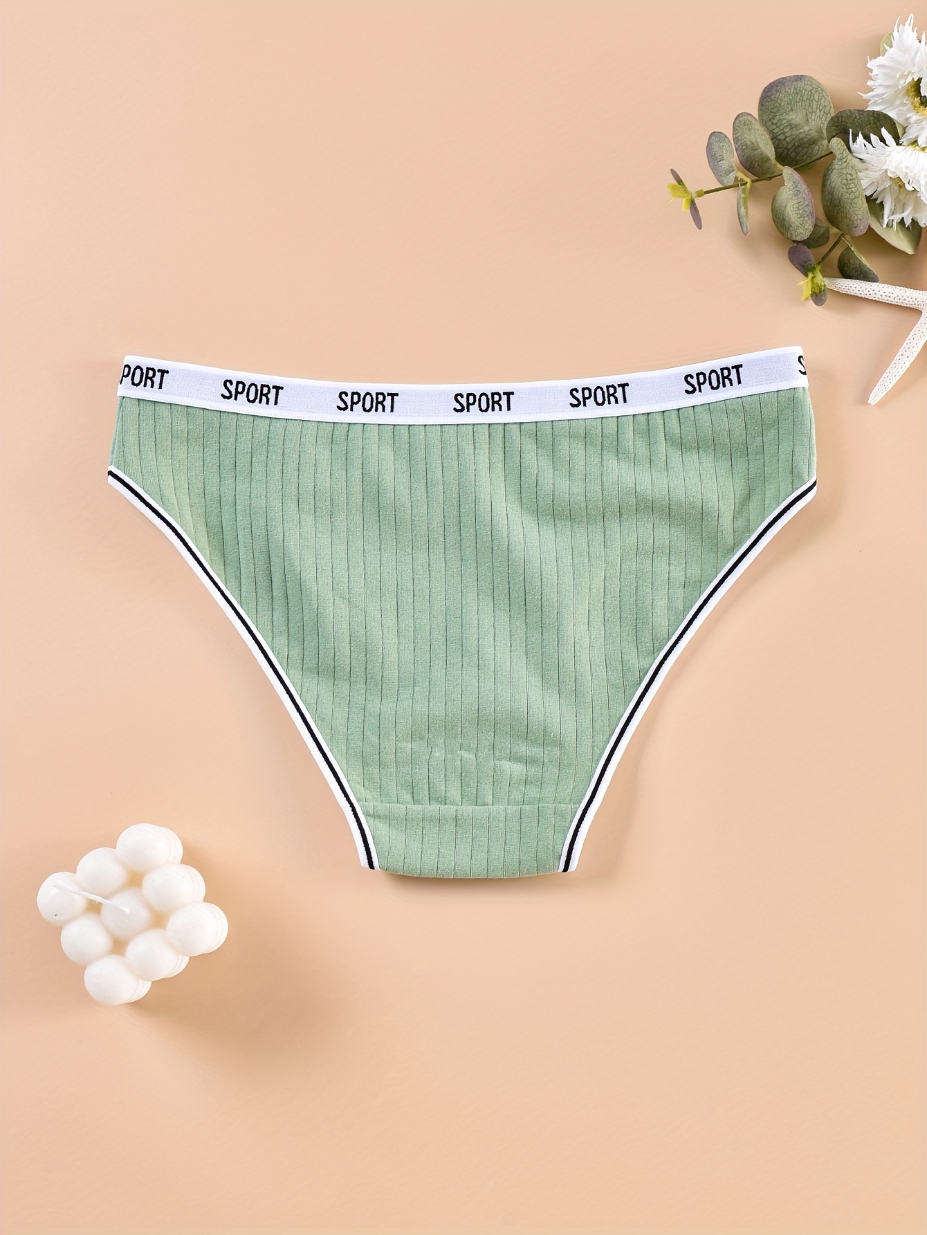 Cute Elastic Bikini Panties Comfy Breathable Low Cut Cotton - Temu