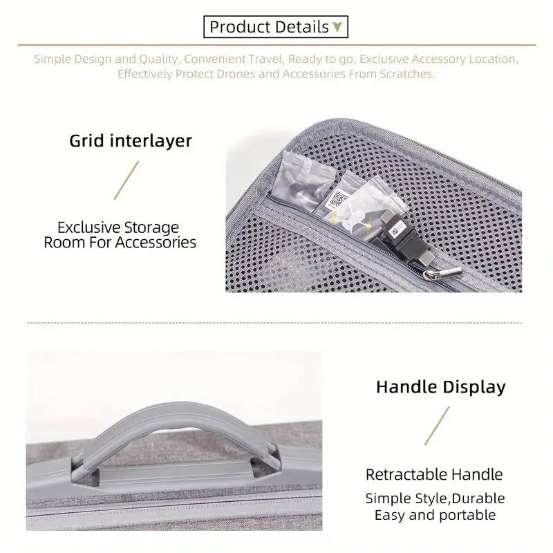 for dji mini 4 pro carrying case travel shoulder bag scratch resistant mini 4 pro handbag drone accessories bag details 5